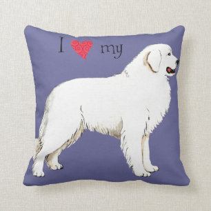 I Love my Great Pyrenees Cushion