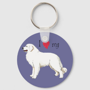 I Love my Great Pyrenees Key Ring