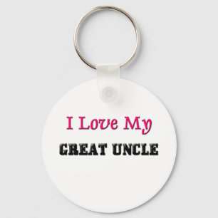 I Love My Great Uncle Key Ring