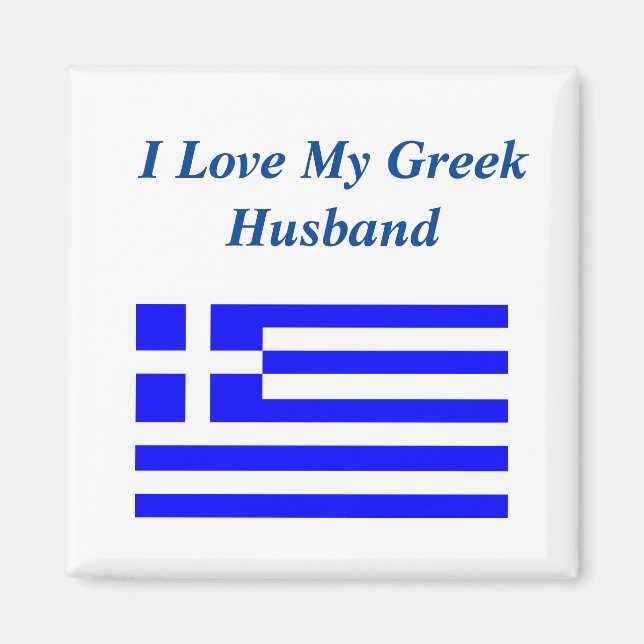 I Love my Greek Husband Magnet (Front)