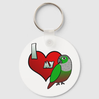 I Love my Green Cheeked Conure Key Ring