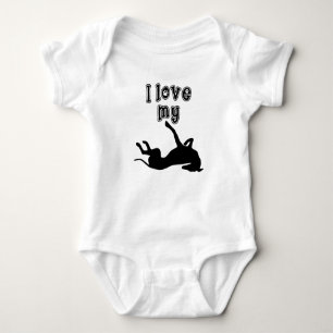 I Love My Greyhound Baby Bodysuit