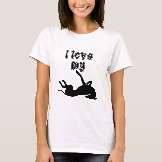 I Love My Greyhound T-Shirt (Front)