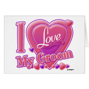 I Love My Groom pink/purple - heart