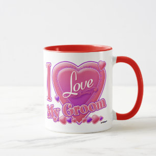 I Love My Groom pink/purple - heart Mug
