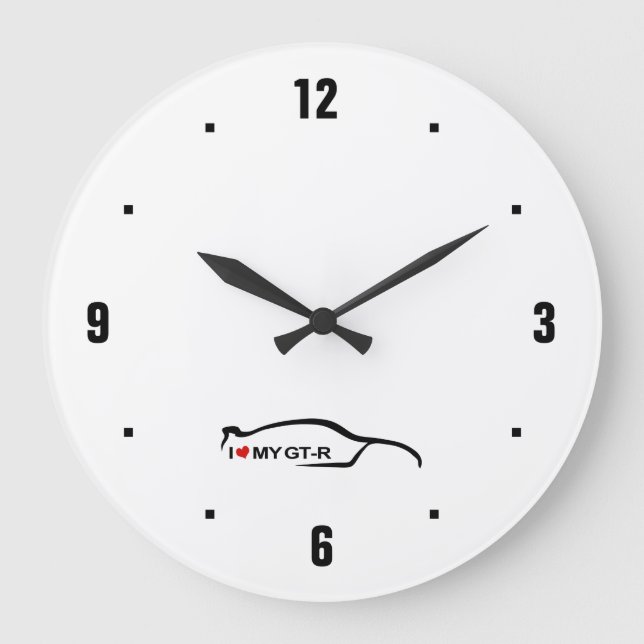 I love my GTR Black Brushstroke Logo Large Clock (Front)