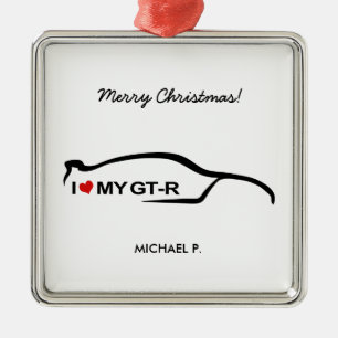 I Love my GTR Christmas Ornament