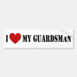 I Love My Guardsman Bumper Sticker