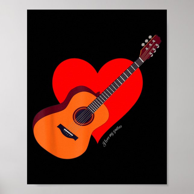 I Love My Guitar New Student Poster (Front)