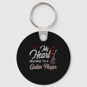 I Love My Guitar Player Husband Wife Gifts Valenti Key Ring
