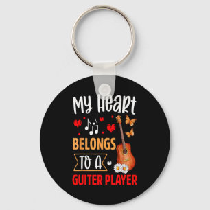 I Love My Guitar Player Husband Wife Gifts Valenti Key Ring