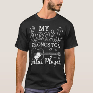 I Love My Guitar Player Husband Wife Gifts Valenti T-Shirt