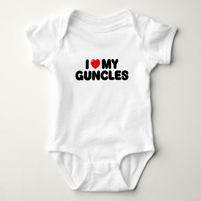 I Love My Guncles. Baby Bodysuit (Front)