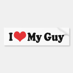 I Love My Guy Bumper Sticker