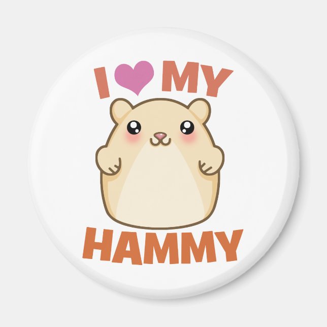 I Love My Hammy Magnet (Front)