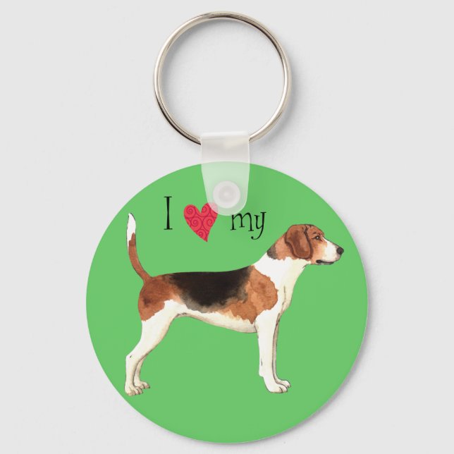 I Love my Harrier Key Ring (Front)