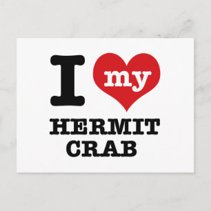 I love my Hermit Crab Postcard