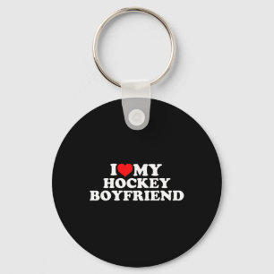 I Love My Hockey Boyfriend Key Ring