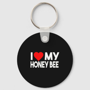 I Love My Honey Bee Shirt, Funny Animal Couple Mat Key Ring