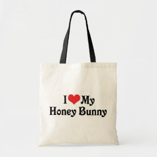 I Love My Honey Bunny Tote Bag