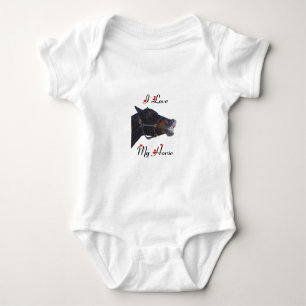 I Love My Horse! Funny Baby Bodysuit