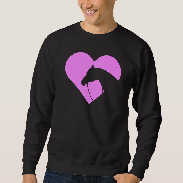 I Love My Horse Heart Horse Riding Horse Girl 3 Sweatshirt (Front)