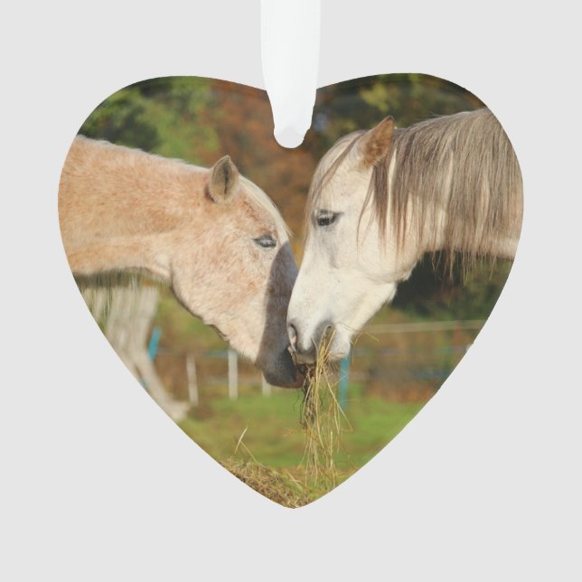 "I Love My Horses" Christmas Ornament (Front)