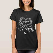 I Love My Hot Boyfriend Halloween Skeleton Funny
