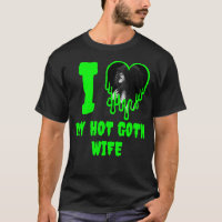 I Love My Hot Goth Wife Green Dripping Heart Photo