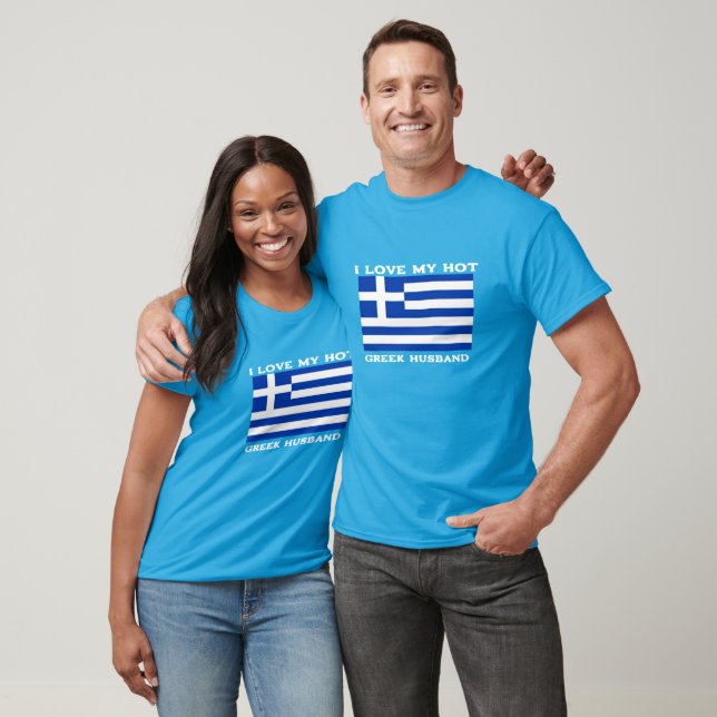 I Love my Hot Greek Husband Tee, Wife Gift T-Shirt (Unisex)