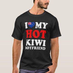 I love My Hot Kiwi Boyfriend Funny Girlfriend T-Shirt