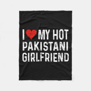 I Love My Hot Pakistani Girlfriend - Heart - Pakis Fleece Blanket