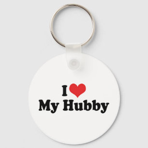 I Love My Hubby Keychain