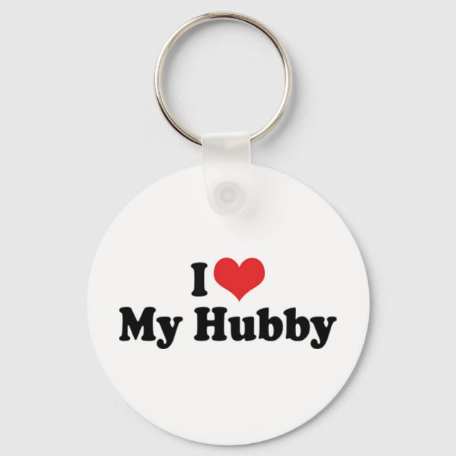 I Love My Hubby Keychain (Front)