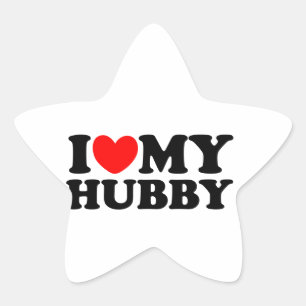 I Love My Hubby Star Sticker