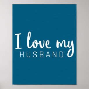 I love my husband anniversary matching couple outf poster