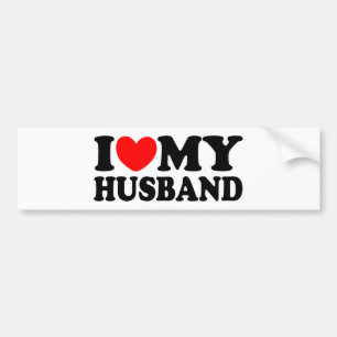 I Love My Husband Bumper Sticker