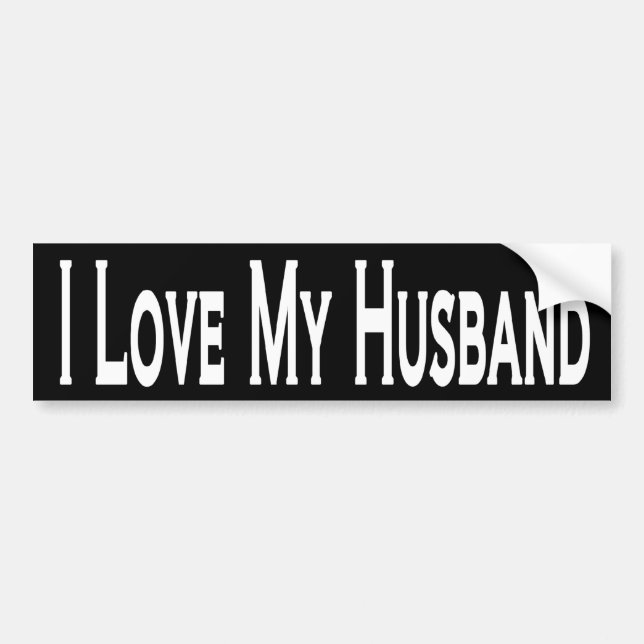 I Love My Husband  Bumper Sticker (Front)