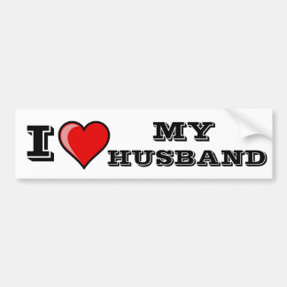 I Love My Husband Bumper Sticker