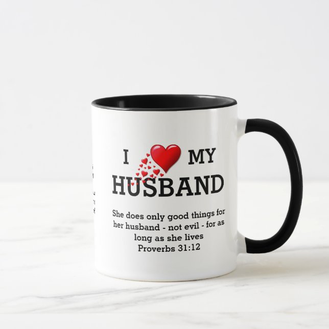 I LOVE MY HUSBAND Custom | Christian | Valentine Mug (Right)