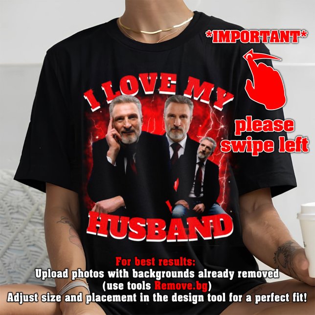 i love my husband custom valentine's day gift Tri-Blend shirt (Creator Uploaded)
