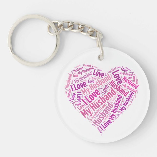 I Love My Husband Key Ring (Front)