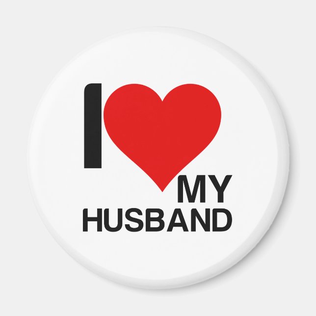 I LOVE MY HUSBAND MAGNET (Front)