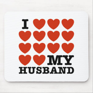 I Love My Husband Mouse Pad