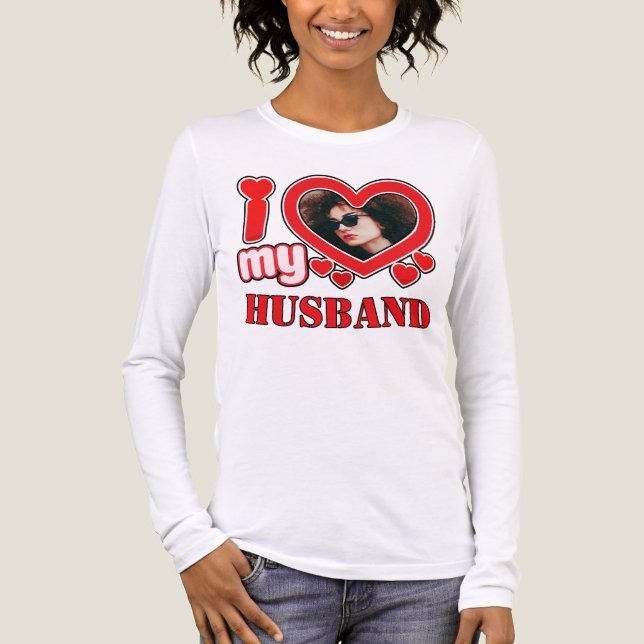 I Love My Husband Personalised Tri-Blend Shirt (Front)