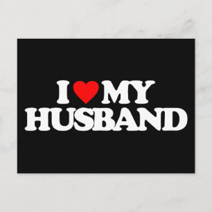I LOVE MY HUSBAND POSTCARD