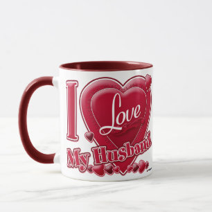 I Love My Husband red - heart Mug