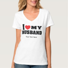 I Love My Husband text with red heart symbol