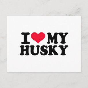 I love my Husky Postcard