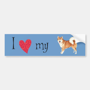 I Love my Icelandic Sheepdog Bumper Sticker